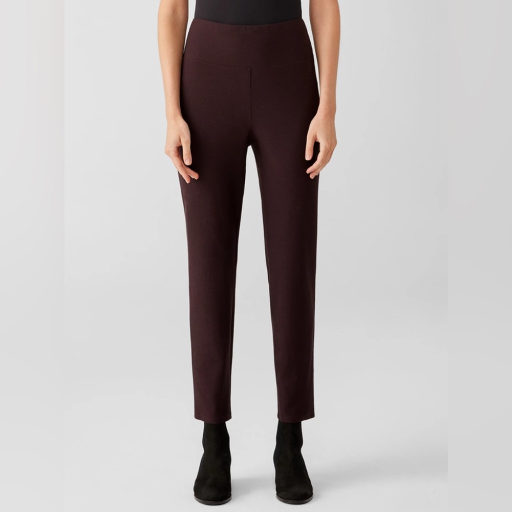 Eileen Fisher Washable Stretch Crepe High-Waisted Pant - EUC